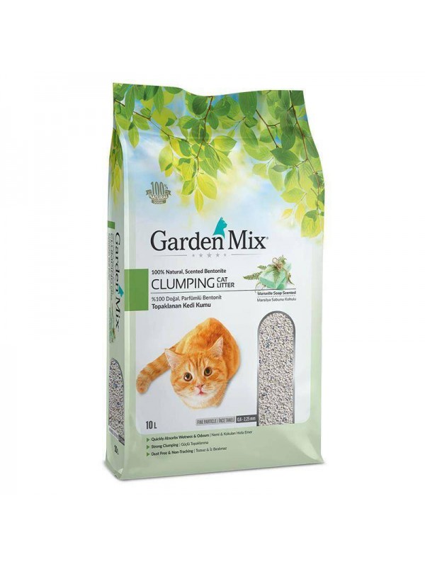 Gardenmix Marsilya Sabun Kokulu Bentonit İnce Taneli Kedi Kumu 10 Lt&hellip;